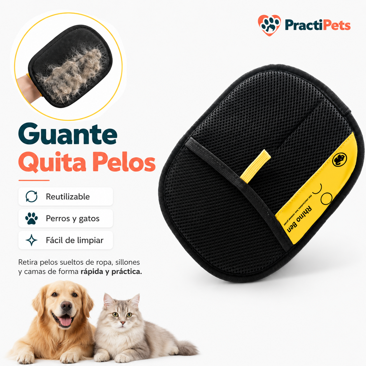 Guante Quitapelos Reutilizable