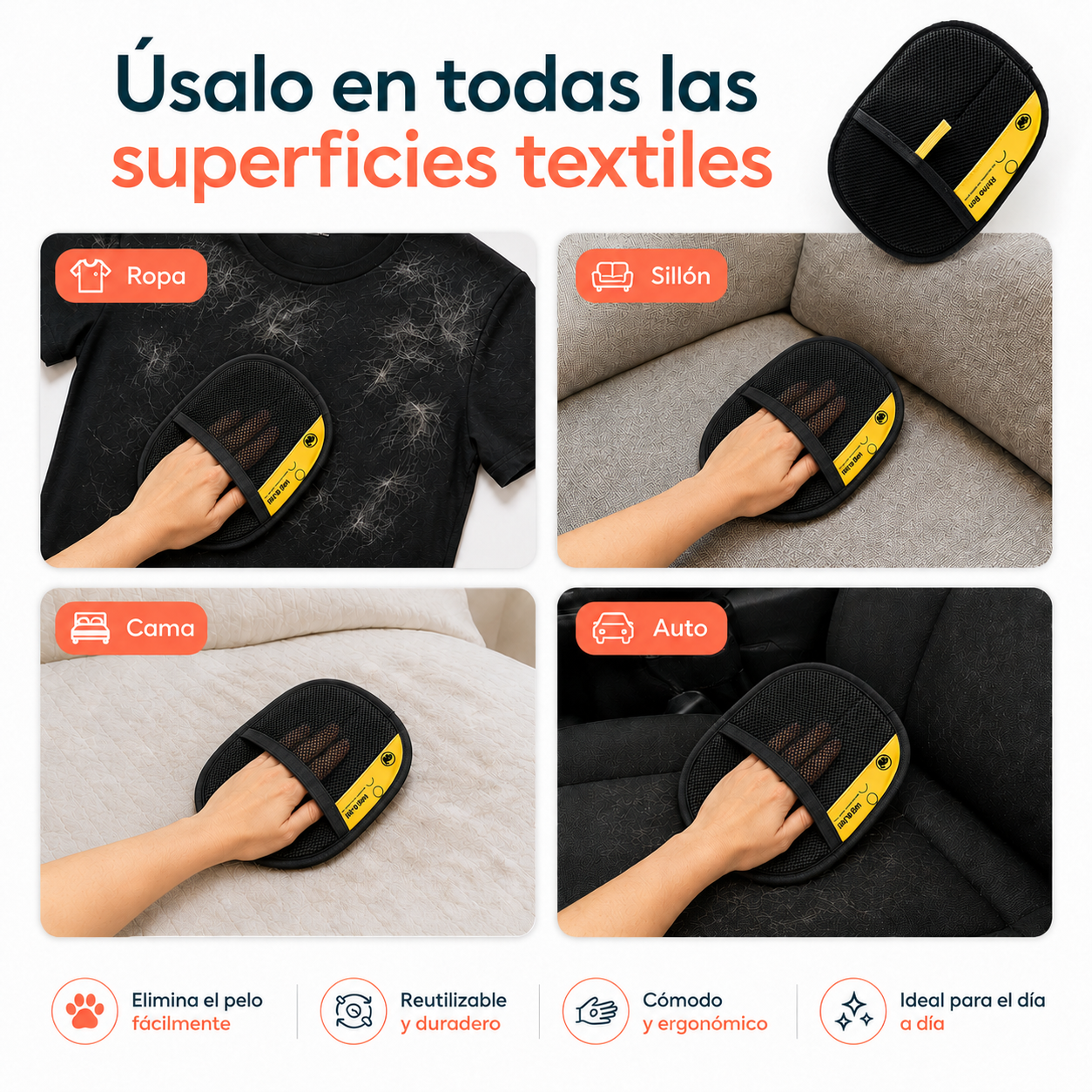 Guante Quitapelos Reutilizable